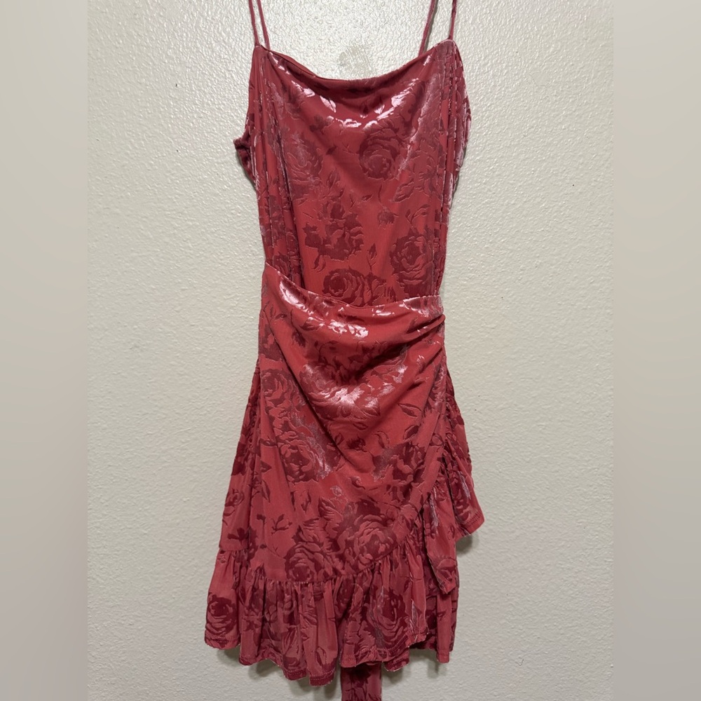 Free People Red Asymmetrical Sheath Dress